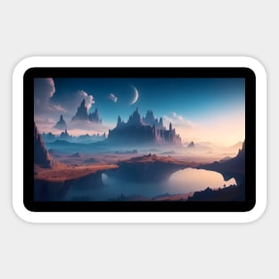 Natural landscape on another planet Sticker